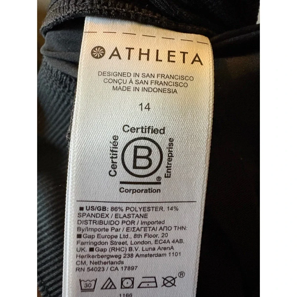 Athleta Brooklyn Pants Womens 14 Black Tapered Stretch Travel Commuter - Picture 4 of 4